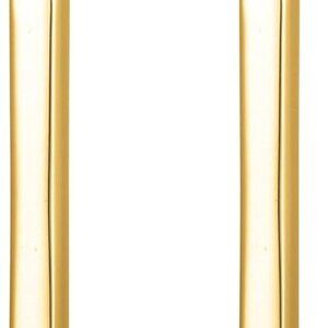 Sterling Silver Dangle Earrings 18K Gold Over Silver Vertical Bar Jewelry